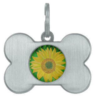 Sunflower Pet Name Tag