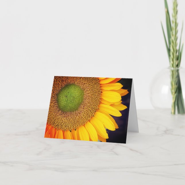 Sunflower Petals Customisable Note Card (Front)