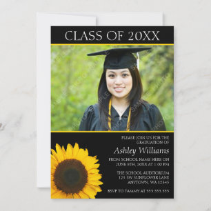 Sunflower Photo Graduation Announcement