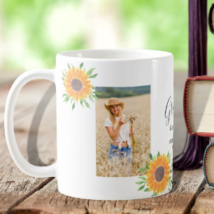 Sunflower Photo Graduation Coffee Mug