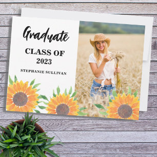 Sunflower Photo Graduation Keepsake Plaque