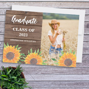 Sunflower Photo Graduation Keepsake Plaque