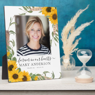 Sunflower Photo Memorial Tribute Plaque