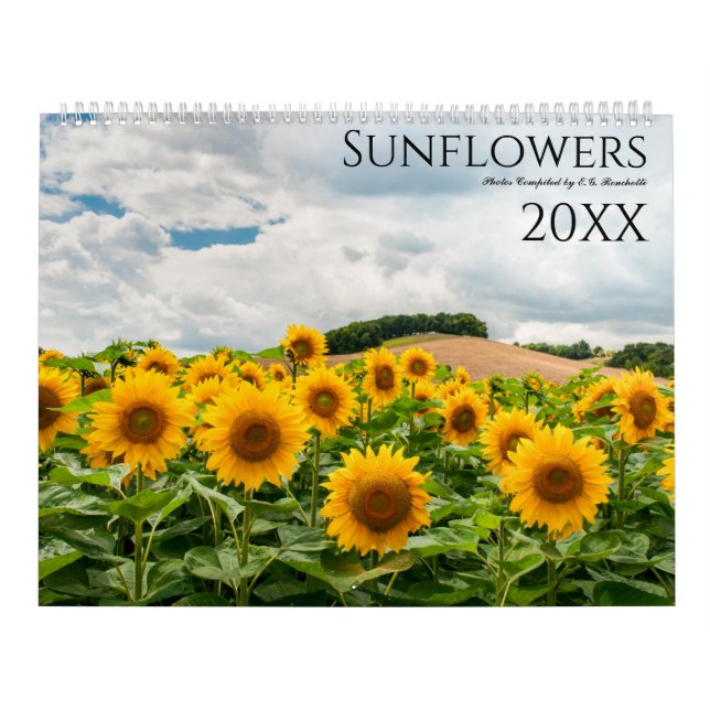 Sunflower Photo Wall Calendar 2025 (Cover)