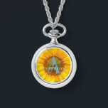 sunflower photography monogram and name modern watch<br><div class="desc">Modern,  bright fun sunflower photography monogram and name design. Ideal for birthday,  Christmas,  graduation,  wedding or any celebration.</div>