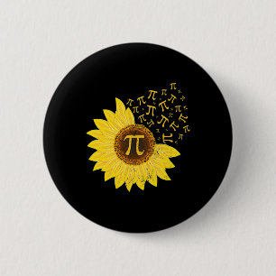 Sunflower Pi Day 3.14 March 14th Math Teacher Vint 6 Cm Round Badge
