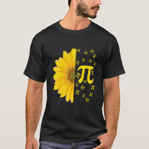 Sunflower Pi Funny Pi Math Lover Teacher Pi Day Gi T-Shirt