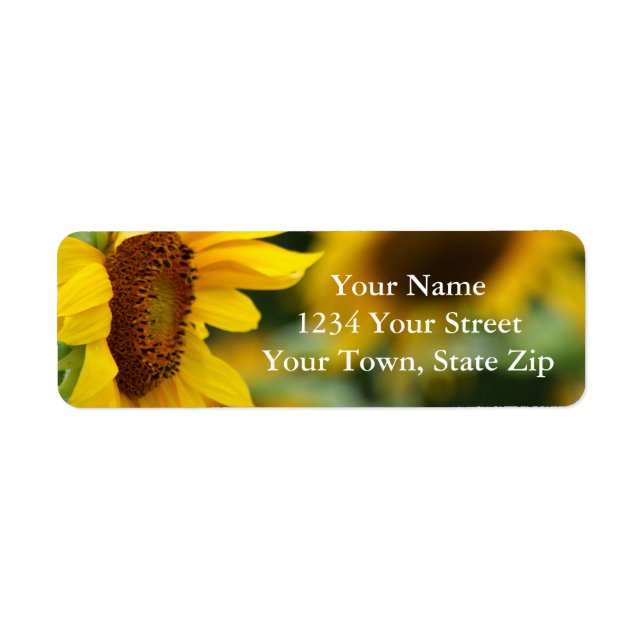 Sunflower Picture Return Address Labels (Front)