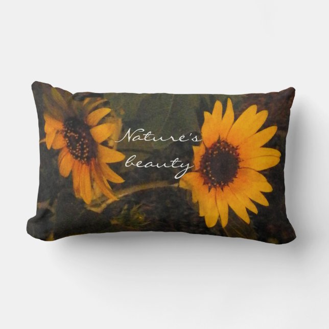 Sunflower Picture Throw Lumbar Cushion (Front)