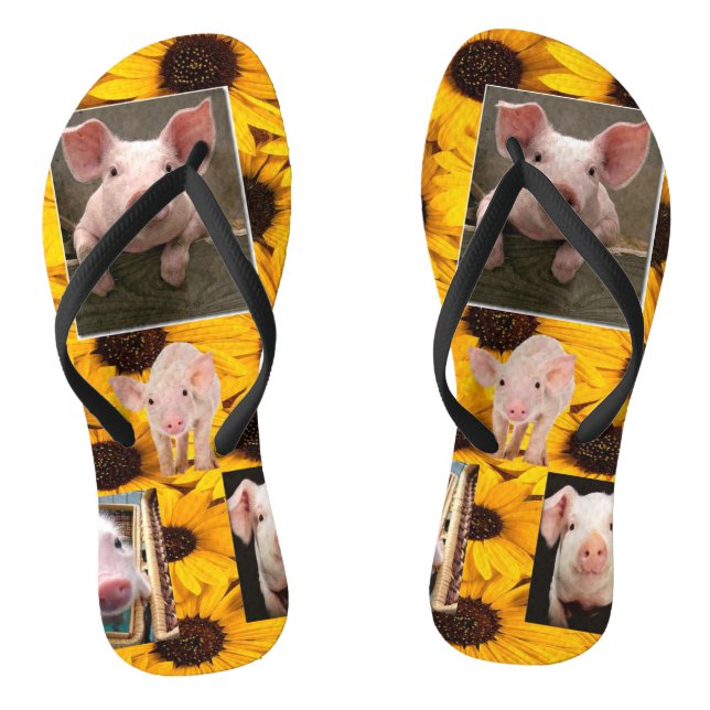 Sunflower Pigs Flip Flops (Footbed)