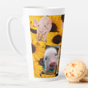 Sunflower Pigs Latte Mug