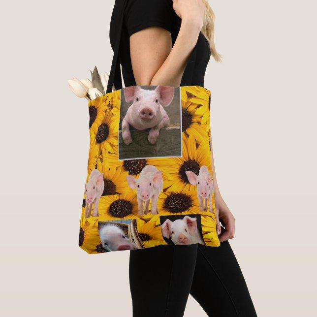 Sunflower Pigs Tote (Close Up)