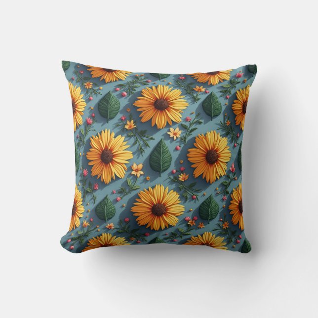 sunflower pillow cushion (Front)