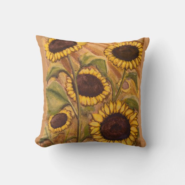 Sunflower Pillows Sunny Sunflower Pillows & Decor (Front)
