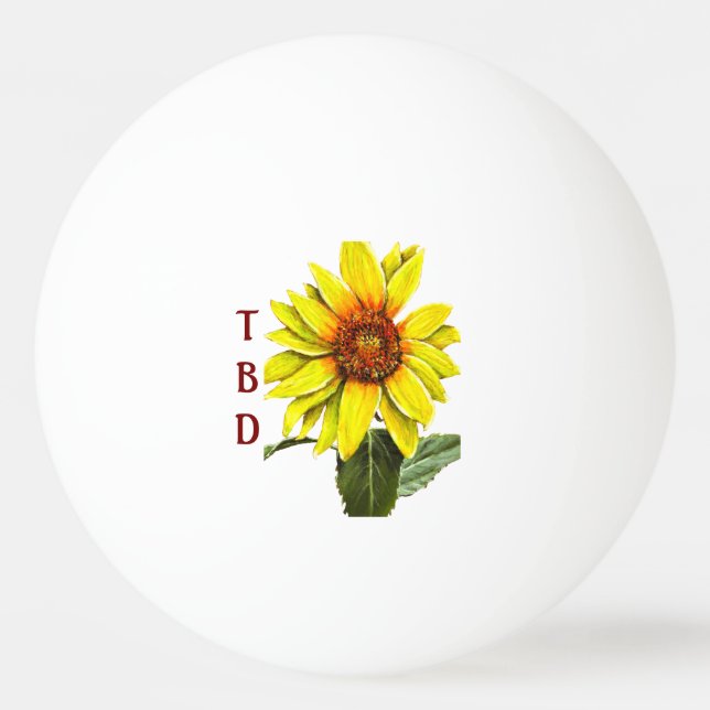 Sunflower Ping Pong Ball (Front)