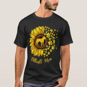 Sunflower Pitbull Mum Dog Lover T-Shirt