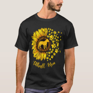 Sunflower Pitbull Mum Dog Lover T-Shirt
