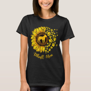 Sunflower Pitbull Mum Dog Lover T-Shirt