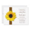 Sunflower Plaid Ribbon Wedding Invitation