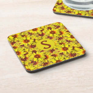 Sunflower Plastic Coaster