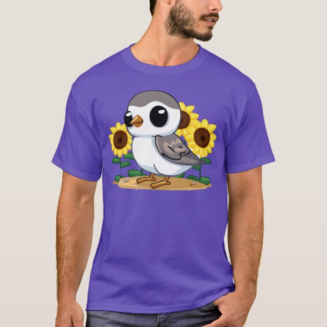 Sunflower plover bird gift retro T-Shirt (Front)
