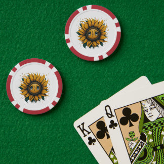 sunflower poker chips