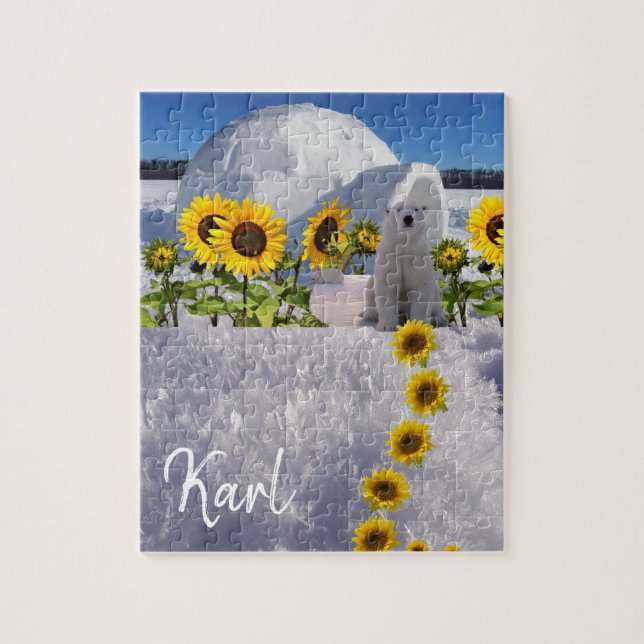 Sunflower Polar Bear Puzzles (Vertical)