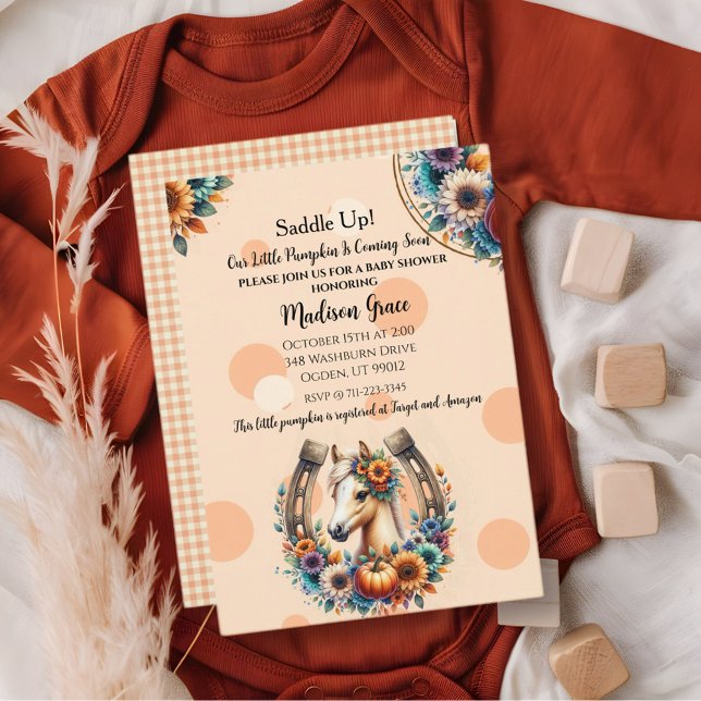 Sunflower Pony Horse Invitation (Creator Uploaded)