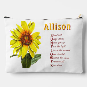 Sunflower Positive Encouragement Cosmetic Bag
