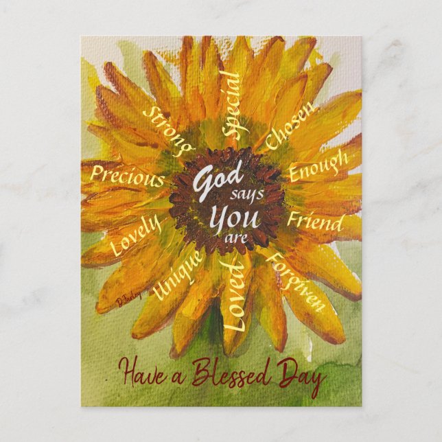 Sunflower Postcard (Front)