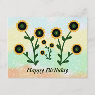 sunflower postcard