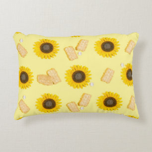 sunflower power decorative cushion