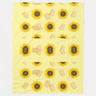 sunflower power fleece blanket