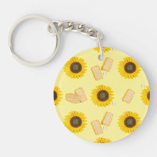 sunflower power key ring (Front)