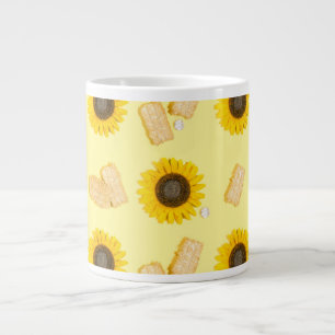 sunflower power large coffee mug