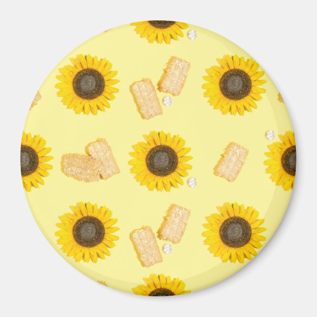 sunflower power magnet (Front)