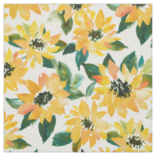 SUNFLOWER POWER Yellow Floral Fabric