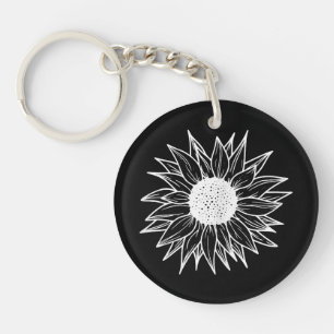 Sunflower Pretty flower multi-coloured wildflower Key Ring
