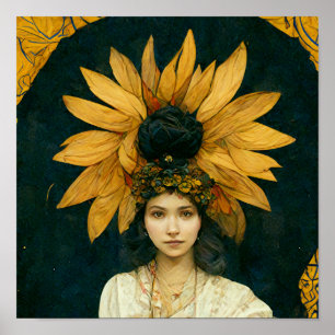 Sunflower Princess Slava Poster