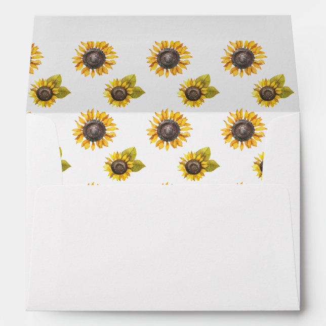 Sunflower Print Envelope (Back (Bottom))
