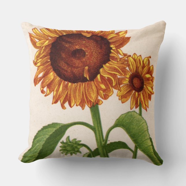 sunflower print pillow (Front)