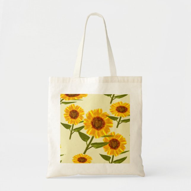 Sunflower Print Tote Bag (Front)