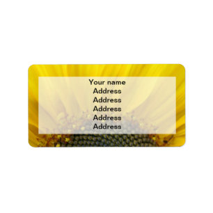 Sunflower Print Wedding Address Labels