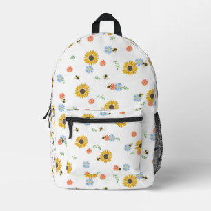 sunflower printed backpack