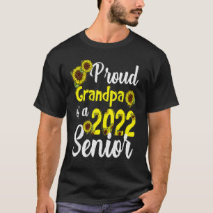 Sunflower Proud Grandpa Of Senior 2022 Graduate 22 T-Shirt