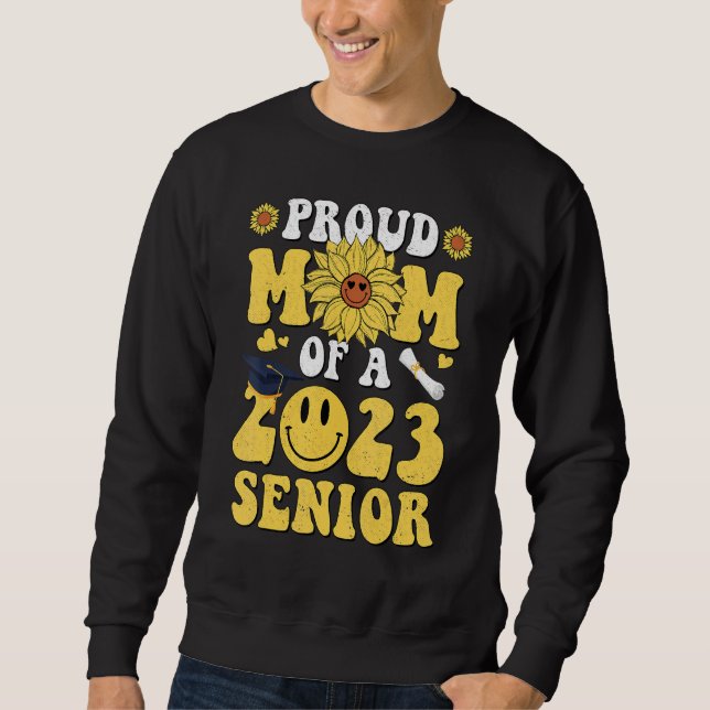 Sunflower Proud Mom Of A 2023 Hippie Graduation Se Sweatshirt (Front)