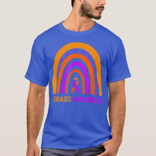 Sunflower Psoriasis Awareness Month Orange And Pur T-Shirt