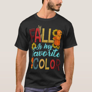 Sunflower Pumpkin Fall Is My Favourite Colour Autu T-Shirt