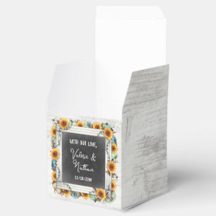 Sunflower Pumpkin Rustic Country Fall Farm Wedding Favour Box