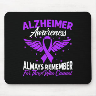 Sunflower Purple Ribbon Brain Alzheimer Awareness  Mouse Pad